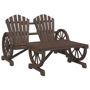 vidaXL Loungegrupp 2 delar massivt grantr&auml;