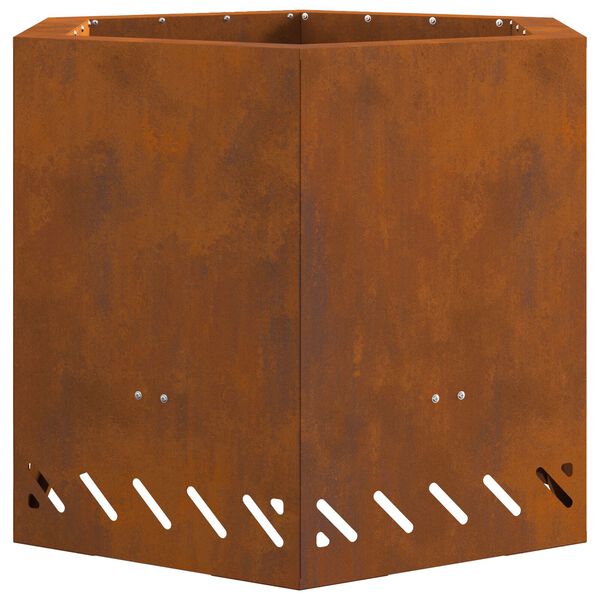 vidaXL Röklös eldstad Brun 58 x 58 x 51 cm Stål