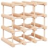 vidaXL Vinst&auml;ll f&ouml;r 12 flaskor 36x23x36 cm massiv furu