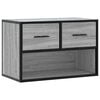 vidaXL Tv-b&auml;nk gr&aring; sonoma 60x31x39,5 cm konstruerat tr&auml; och metall