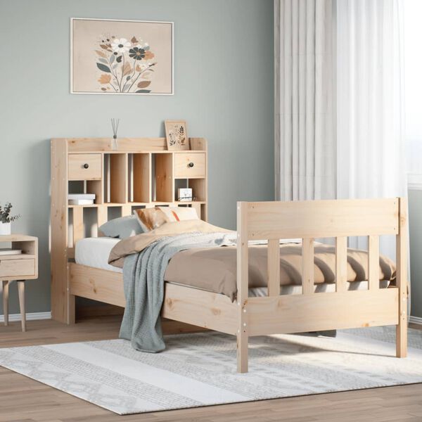 vidaXL S&auml;ngram utan madrass 100x200 cm massiv furu