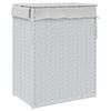 vidaXL Tvättkorg med lock vit 46x33x60 cm konstrotting
