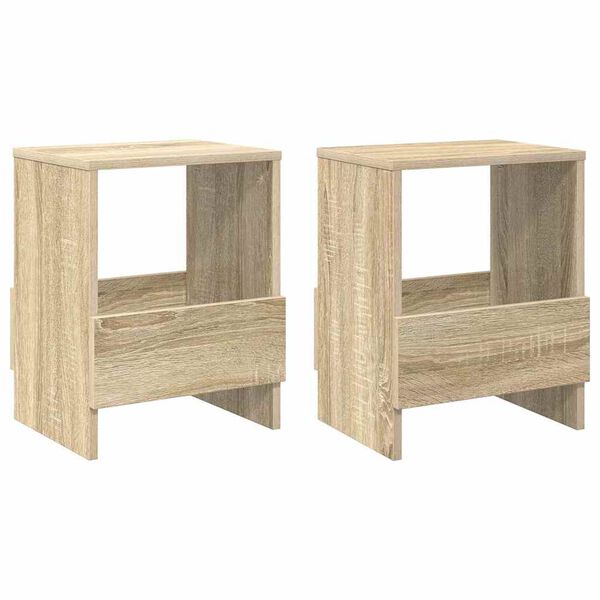 vidaXL Tidningshylla 2 pcs Sonoma-ek 35 x 30 x 45 cm
