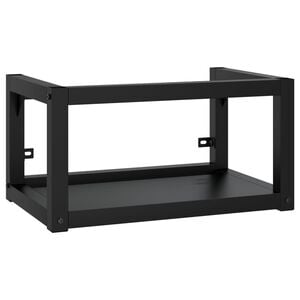 vidaXL V&auml;ggmonterad ram f&ouml;r tv&auml;ttst&auml;ll svart 59x38x31 cm j&auml;rn