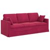 vidaXL Soffa 2 pcs Vinr&ouml;d 198 x 78 x 80 cm Sammet