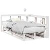 vidaXL S&auml;ng med bokhylla utan madrass vit 90x190cm massiv furu