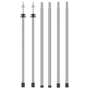 vidaXL Teleskopiska presenningsst&auml;nger 102-260 cm 2 st