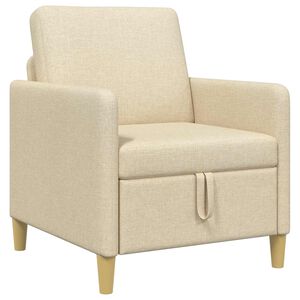 vidaXL Soffa med f&ouml;rvaring Gr&auml;ddvit 72 x 78 x 87 cm Polyester