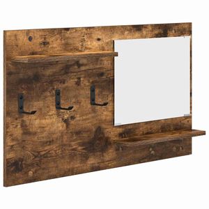 vidaXL V&auml;ggmonterad Kl&auml;dh&auml;ngare med hylla R&ouml;kt ek 90 x 10 x 50 cm