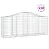 vidaXL Gabioner b&aring;gformade 20 st 200x50x80/100 cm galvaniserat j&auml;rn