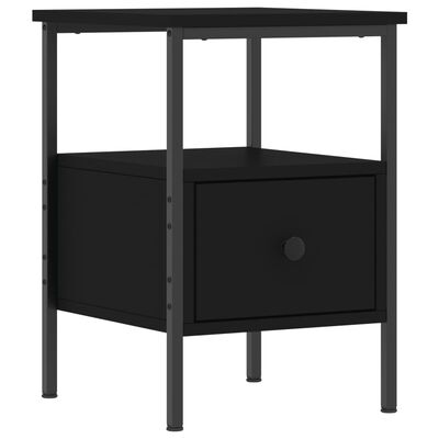 vidaXL Sängbord svart 34x36x50 cm konstruerat trä