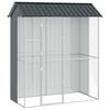 vidaXL F&aring;gelbur Antracit 215 x 110 x 247 cm Galvaniserat St&aring;l