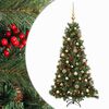 vidaXL Konstgjord julgran med julkulor 150 cm 150 LED-lampor Varmvit