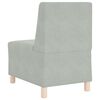vidaXL Modulsofa utan armstöd 2 pcs Ljusgrå 55 x 74 x 82 cm Sammet