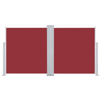 vidaXL Infällbar sidomarkis 170x600 cm röd