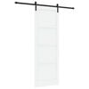 vidaXL Skjutd&ouml;rr Vit och svart 83 x 232 cm Massiv furu