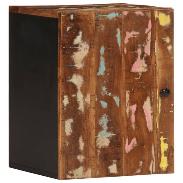 vidaXL Väggmonterat badrumsskåp 38x33x48 cm massivt återvunnet trä