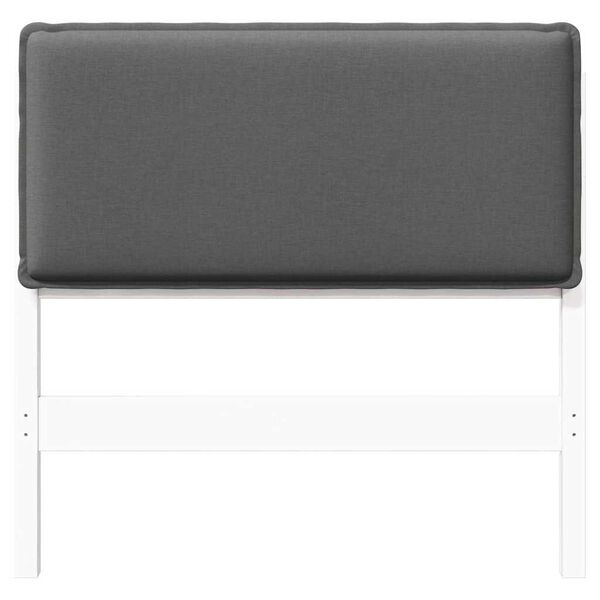 vidaXL Kl&auml;dd s&auml;nggavel Vit och ljusgr&aring; 100 cm Massiv furu