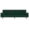 vidaXL B&auml;ddsoffa med dynor m&ouml;rkgr&ouml;n sammet