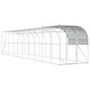 vidaXL H&ouml;nshus mot V&auml;gg Silver 1000 x 200 x 215 cm Galvaniserat st&aring;l
