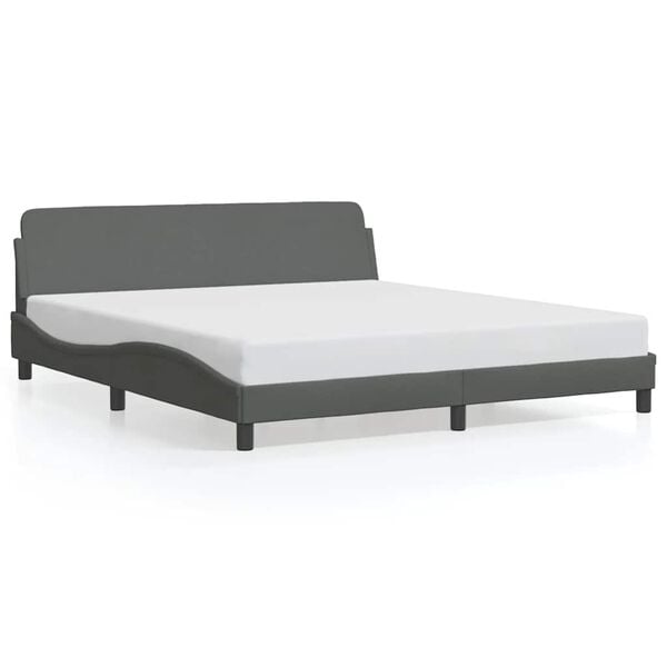 vidaXL Bed Frame "Dover" Dark Grey 160x200 cm Fabric