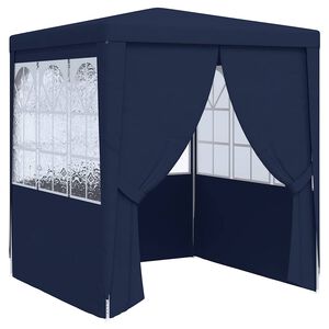 vidaXL Professionellt partyt&auml;lt med v&auml;ggar 2,5x2,5 m bl&aring; 90 g/m&sup2;