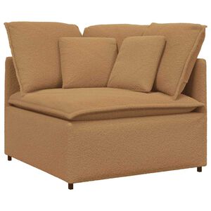 vidaXL Hörnmodul till soffan med dynor beige 100 cm