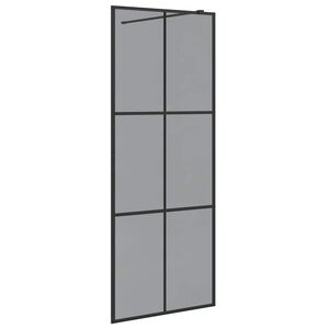 vidaXL Walk-in Duschv&auml;gg Svart 80 x 195 cm h&auml;rdat glas