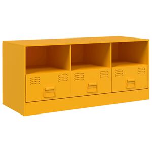 vidaXL TV-sk&aring;p senapsgul 99x39x44 cm st&aring;l