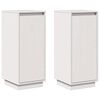 vidaXL Sk&auml;nkar 2 st vit 31,5x34x75 cm massiv furu
