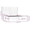 vidaXL S&auml;ngram vit massiv furu 140x190 cm