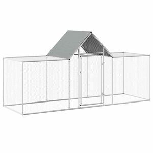 vidaXL H&ouml;nsbur 3x1x1,5 m galvaniserat st&aring;l
