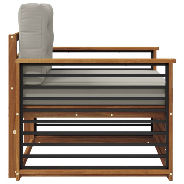 vidaXL Utomhussoffset Massivt akaciatr&auml; och polyester Naturf&auml;rg