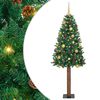 vidaXL Smal julgran med 300 LED-lampor Gr&ouml;n 180 cm PVC och solid furu