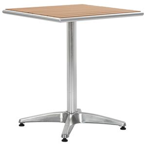 vidaXL Tr&auml;dg&aring;rdsbord silver 60x60x70 aluminium och WPC