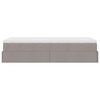 vidaXL Ottoman s&auml;ngram med madrass taupe 80x200 cm tyg