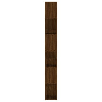 vidaXL Bokhylla/rumsavdelare brun ek 100x24x188 cm