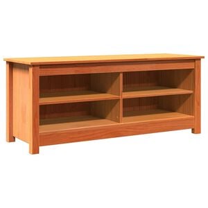 vidaXL F&ouml;rvaringsb&auml;nk 110 x 38 x 45,5 cm Massiv furu Vaxad brun