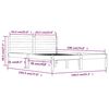 vidaXL S&auml;ngram massiv furu 135x190 cm vit