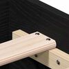 vidaXL Sängram med låda Svart Ek 90 x 190 cm Konstruerat trä
