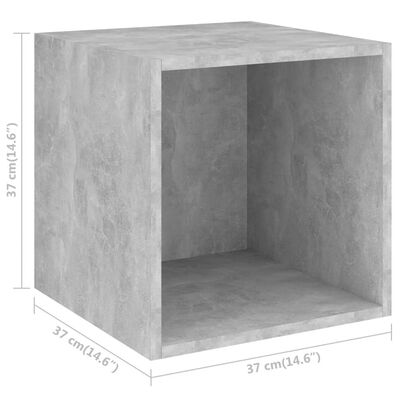 vidaXL TV-skåp 2 delar betonggrå konstruerat trä