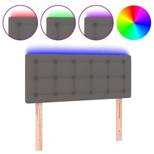 vidaXL S&auml;nggavel LED gr&aring; 90x5x78/88 cm konstl&auml;der