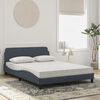 vidaXL Bed with Mattress "Dover" Dark Grey 120x200 cm Velvet