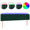 vidaXL S&auml;nggavel LED m&ouml;rkgr&ouml;n 183x16x78/88 cm sammet