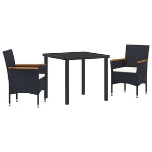 vidaXL Tr&auml;dg&aring;rdsm&ouml;belset med kudde 5 pcs Gr&aring; konstrotting