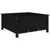 vidaXL Odlingsl&aring;da 82,5x82,5x39 cm svart massiv furu
