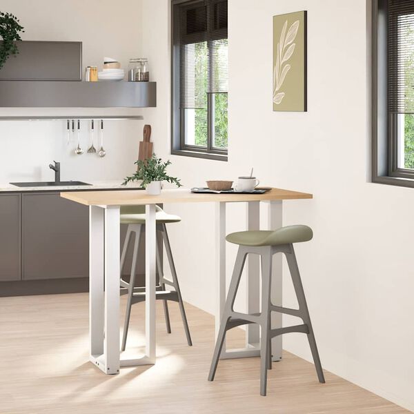 vidaXL Barbordsben T-formade 2 st vita 50x35x(100-101) cm stål