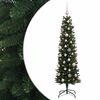vidaXL Smal konstgjord julgran med julkulor 120 cm 150 LED-lampor