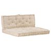 vidaXL Dyna till pallsoffa 2 st bomull beige