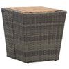 vidaXL Tebord gr&aring; 41,5x41,5x43 cm konstrotting och massivt akaciatr&auml;